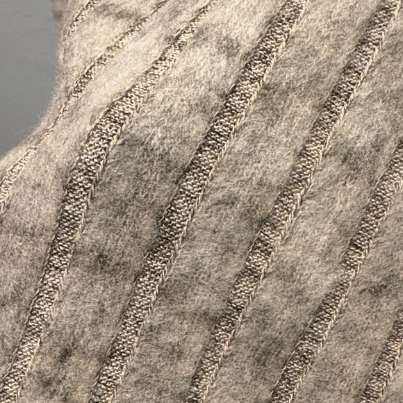 Beige Ribbed Long Sleeve Sweater - Picture 5 of 6